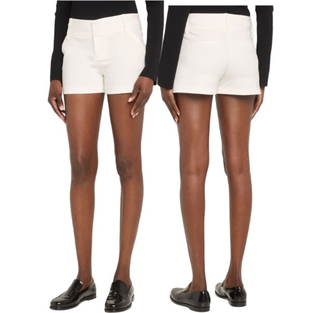 Alice + Olivia Cady Mid-Rise Shorts White C000-184-562 Size - See measurements